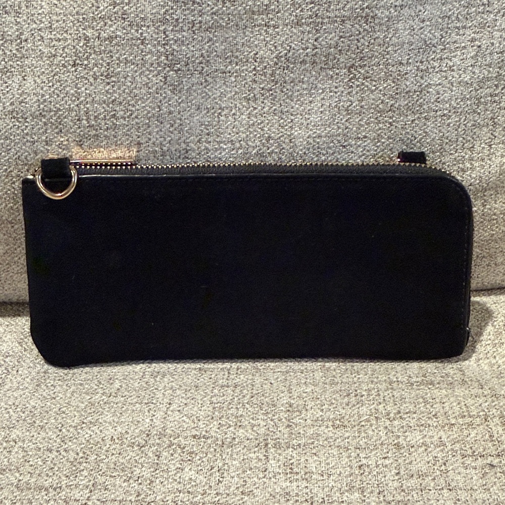 ZARA Leather Suede Wallet/clutch used READ